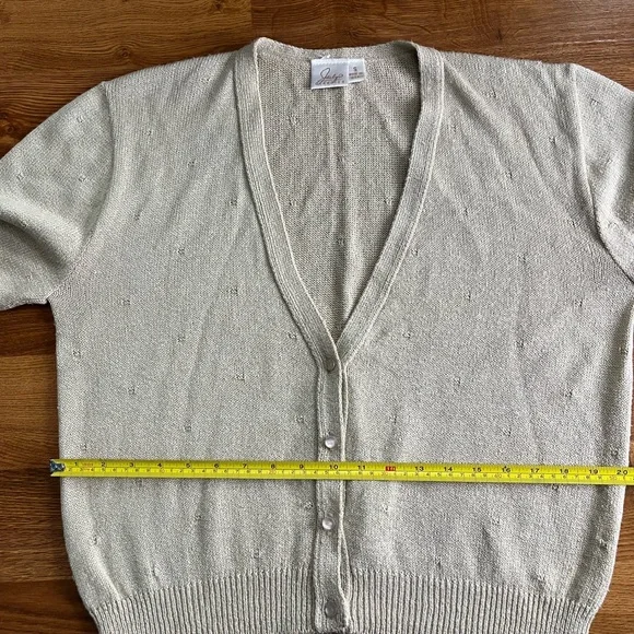 Vintage Jaclyn Smith knit cardigan grandma sweater small grannycore cottagecore - Picture 9 of 10